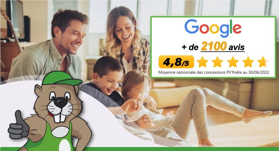 Avis google cumulés des magasins Pil'Poêle